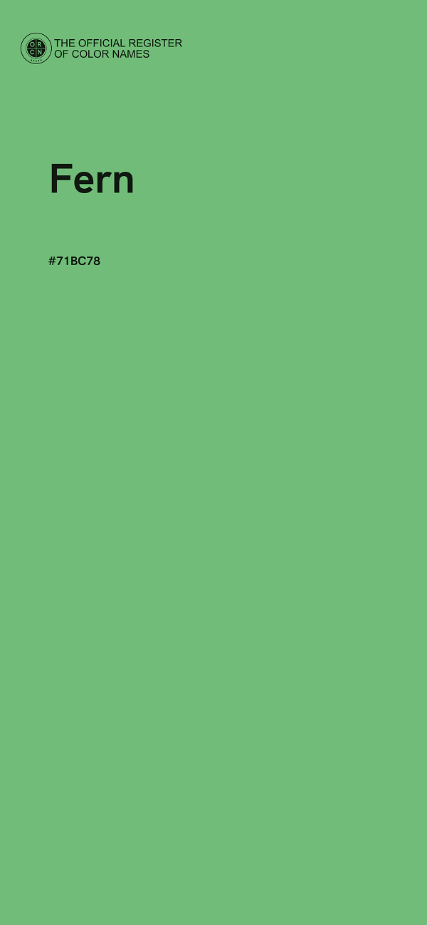 #71BC78 - Fern color image