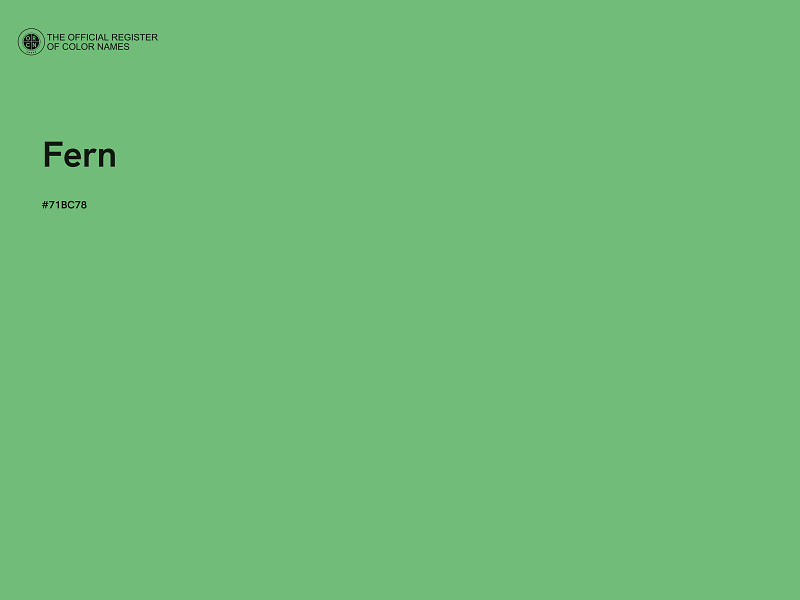 #71BC78 - Fern color image