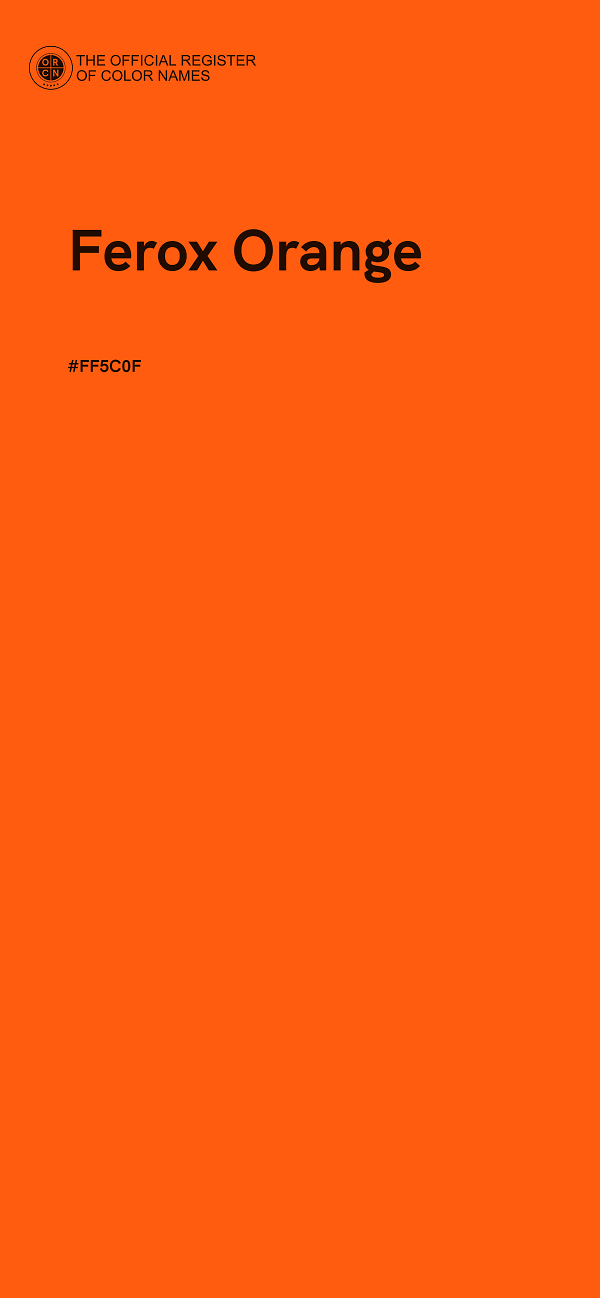 #FF5C0F - Ferox Orange color image