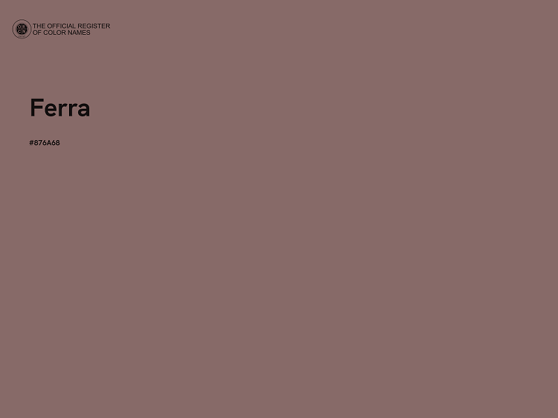 #876A68 - Ferra color image