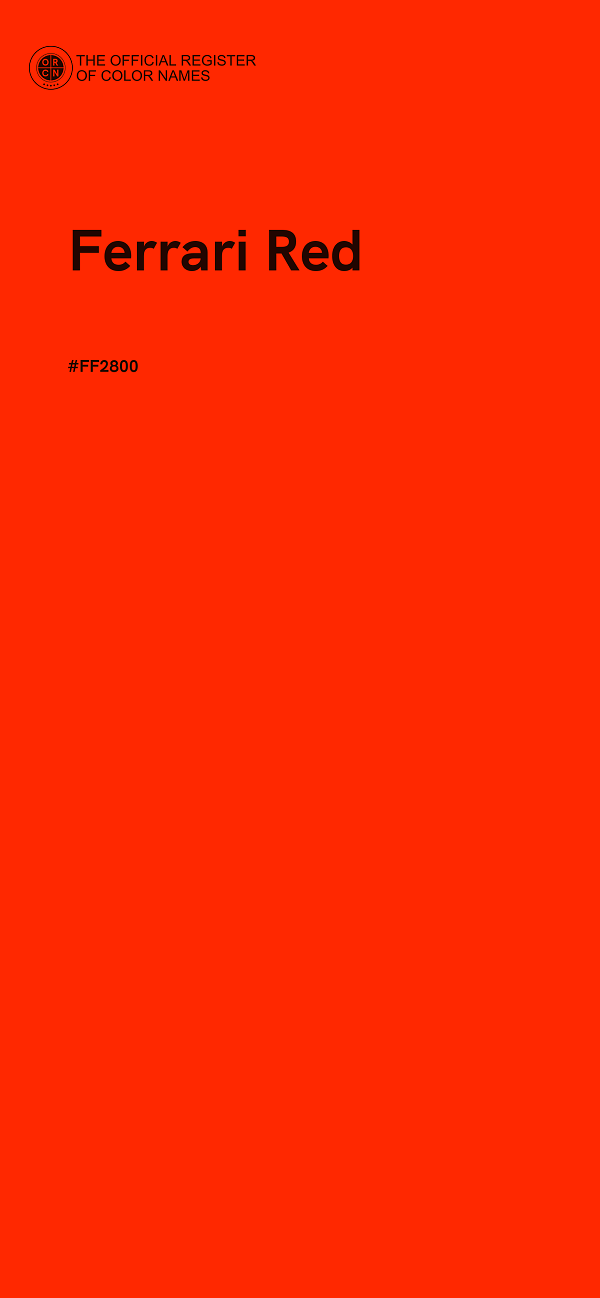 #FF2800 - Ferrari Red color image