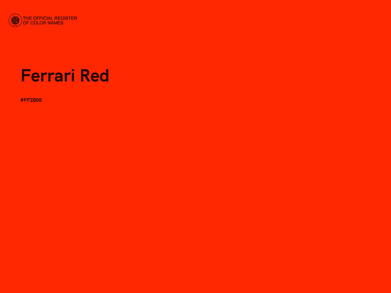 #FF2800 - Ferrari Red color image