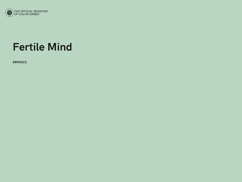 #B9D6C2 - Fertile Mind color image