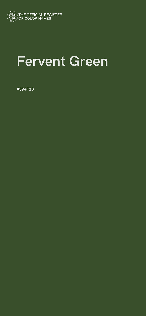 #394F2B - Fervent Green color image