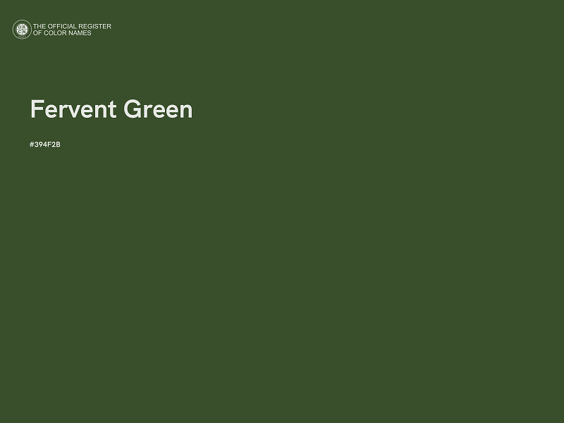 #394F2B - Fervent Green color image