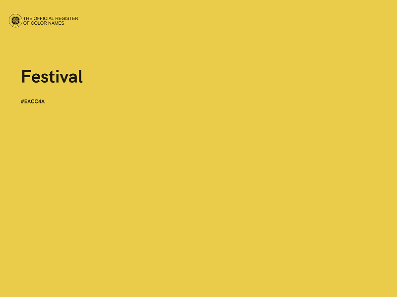 #EACC4A - Festival color image