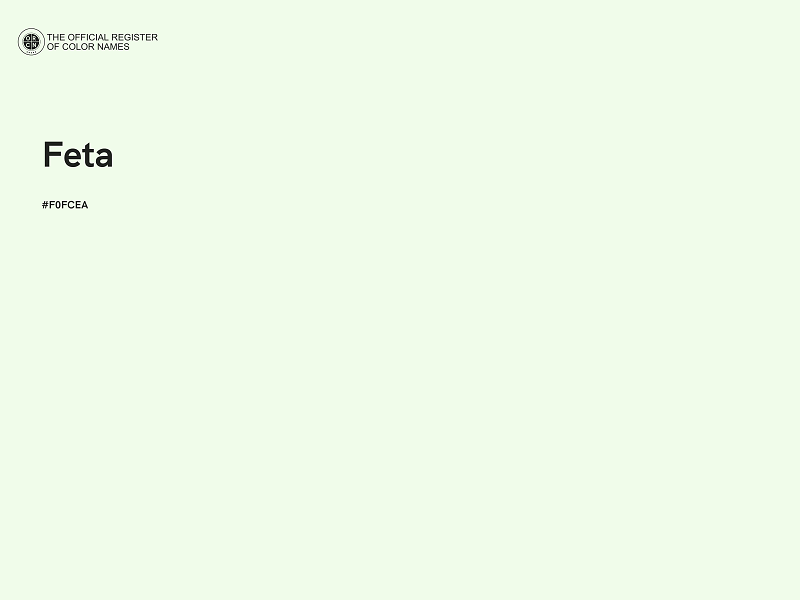 #F0FCEA - Feta color image