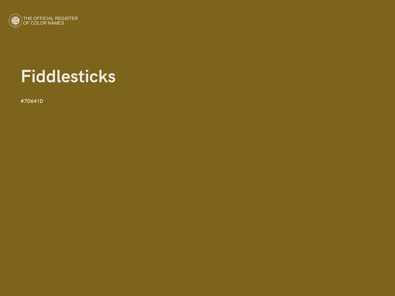 #7D641D - Fiddlesticks color image