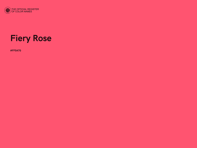 #FF5470 - Fiery Rose color image