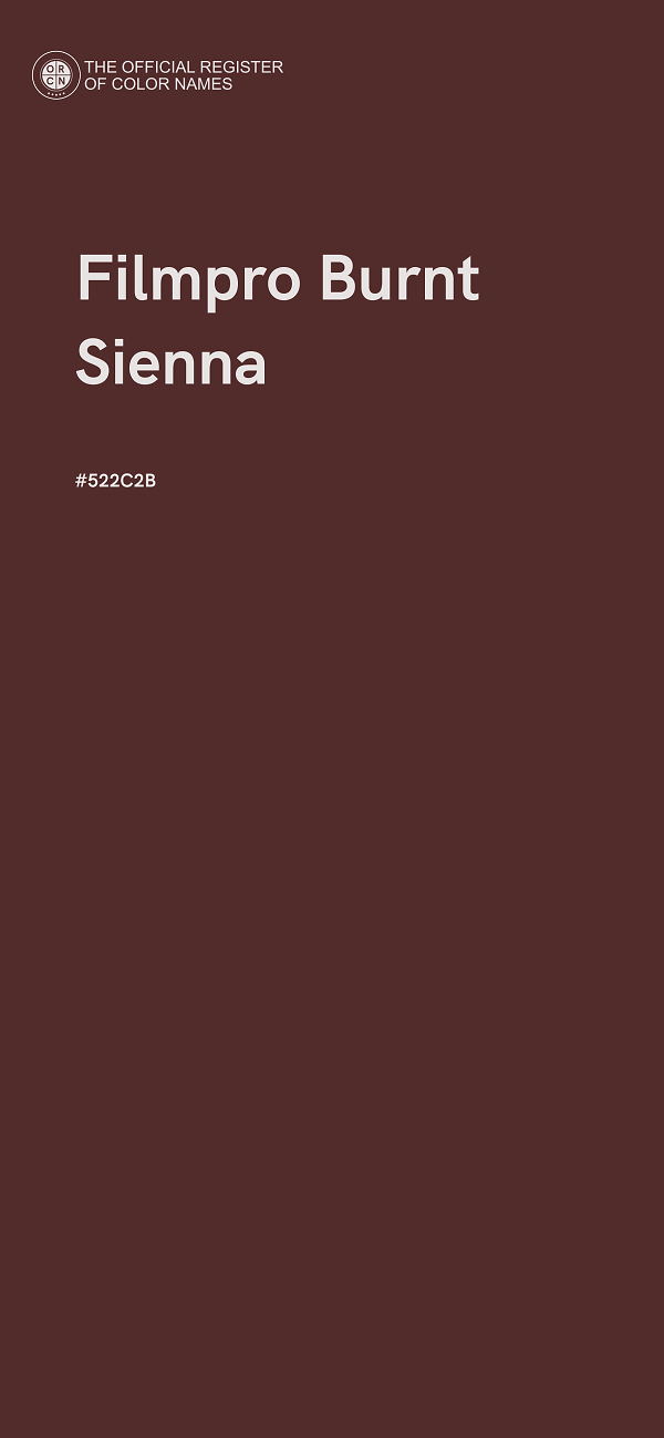 #522C2B - Filmpro Burnt Sienna color image