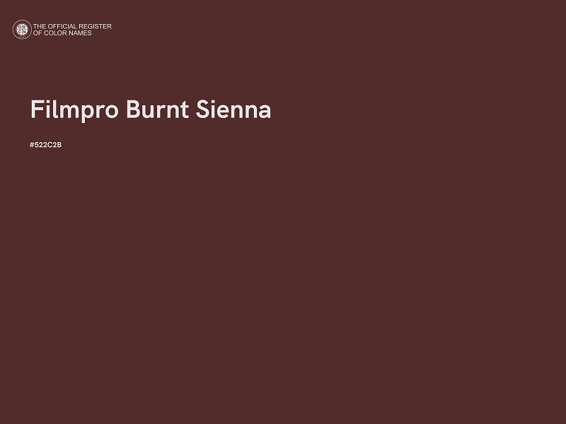 #522C2B - Filmpro Burnt Sienna color image