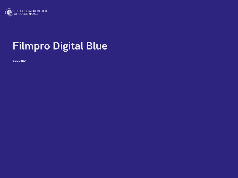 #2D2480 - Filmpro Digital Blue color image