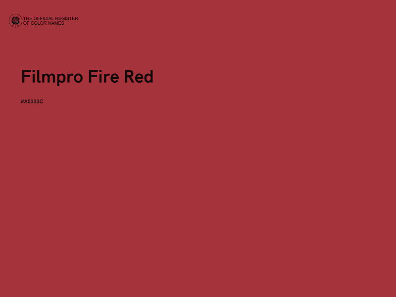 #A5333C - Filmpro Fire Red color image