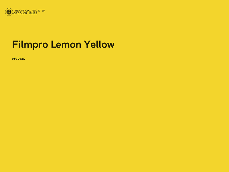 #F3D52C - Filmpro Lemon Yellow color image