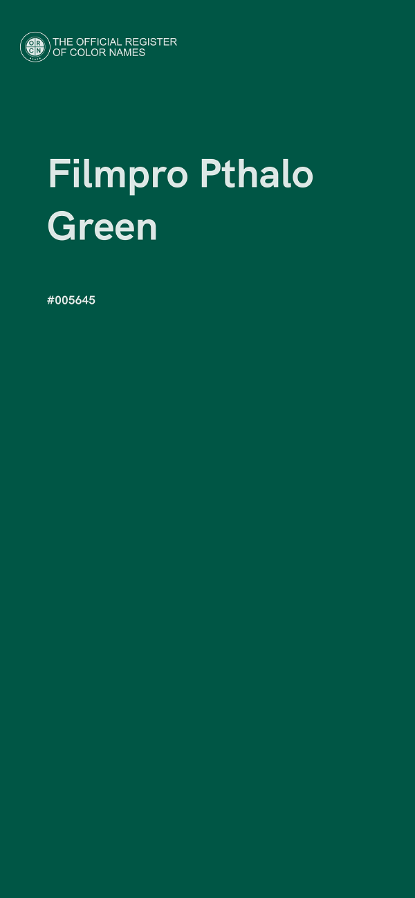 #005645 - Filmpro Pthalo Green color image