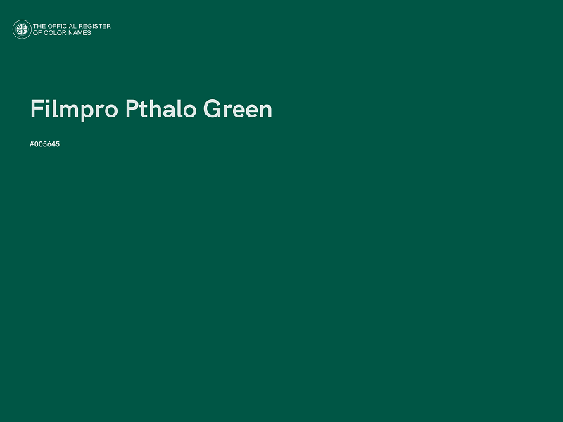 #005645 - Filmpro Pthalo Green color image