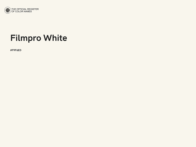 #F9F6ED - Filmpro White color image