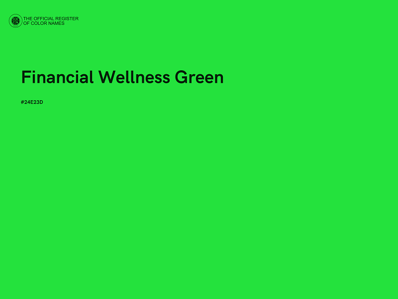 #24E23D - Financial Wellness Green color image