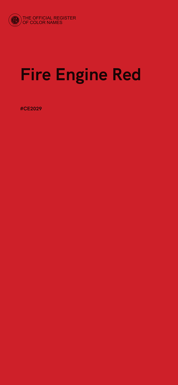 #CE2029 - Fire Engine Red color image