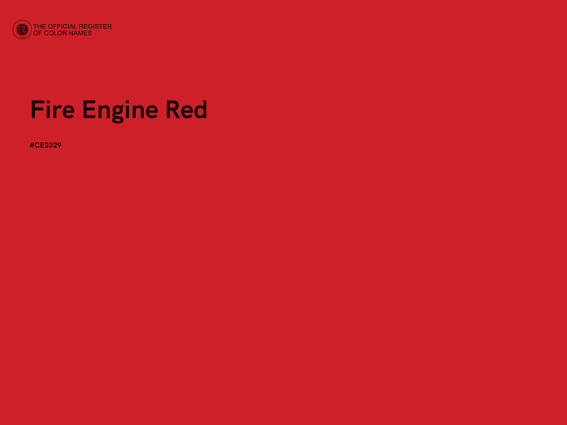 #CE2029 - Fire Engine Red color image