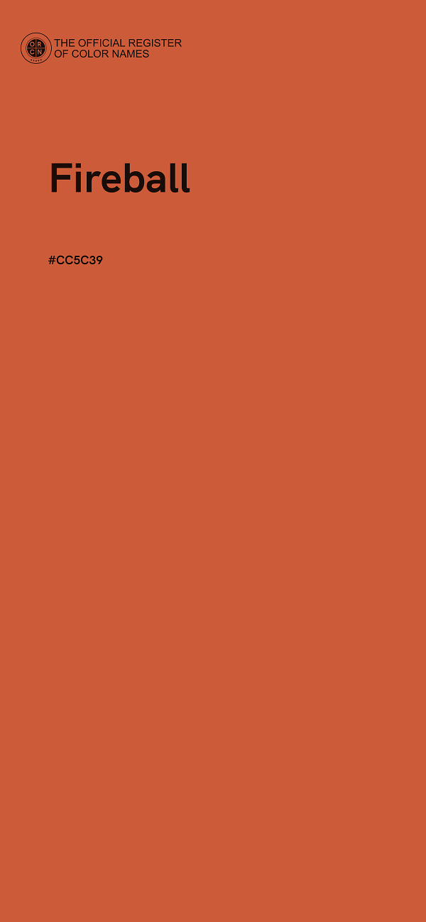#CC5C39 - Fireball color image