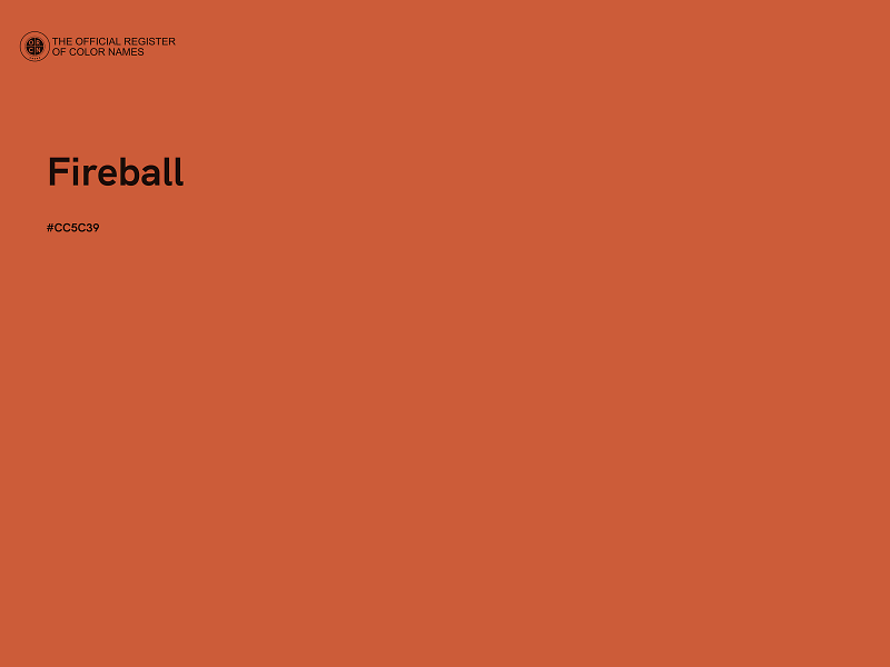 #CC5C39 - Fireball color image