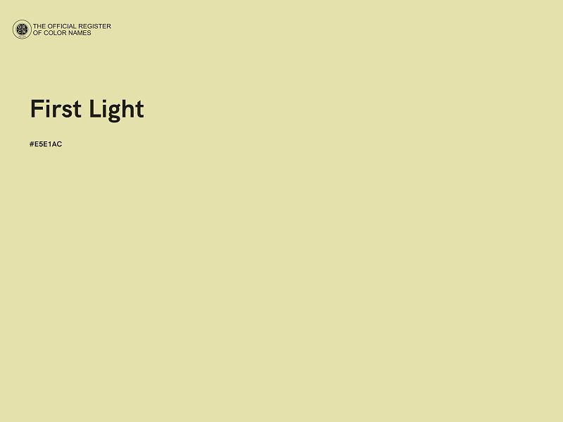 #E5E1AC - First Light color image