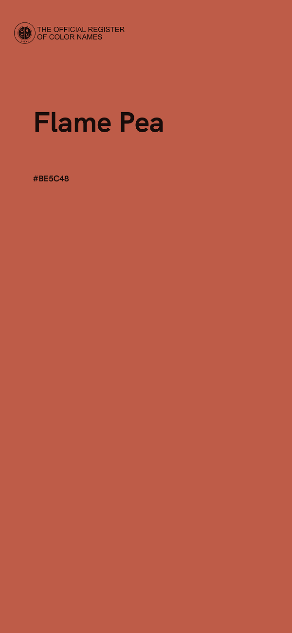 #BE5C48 - Flame Pea color image