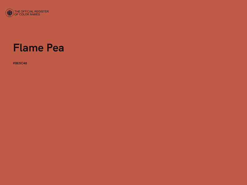 #BE5C48 - Flame Pea color image
