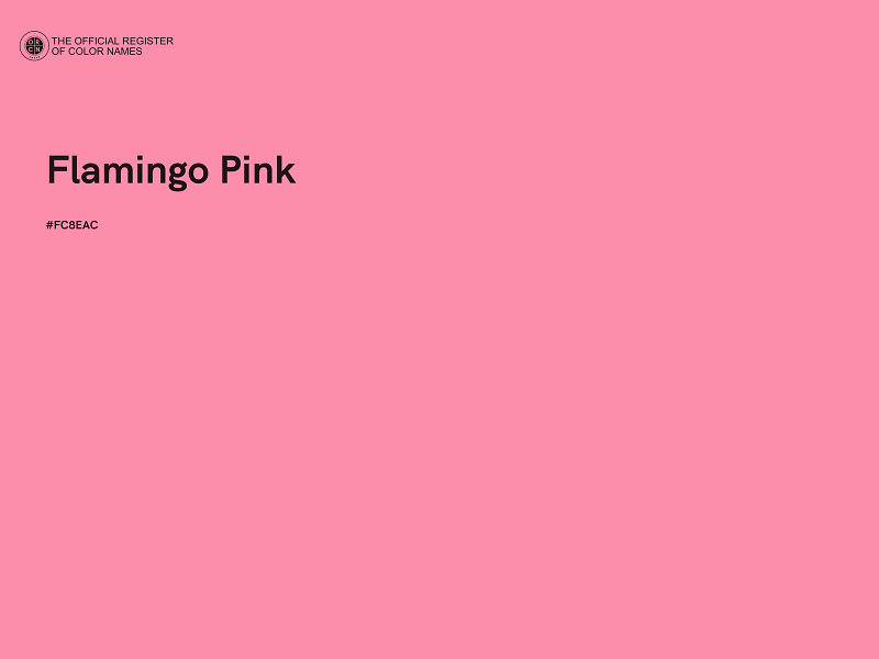 #FC8EAC - Flamingo Pink color image