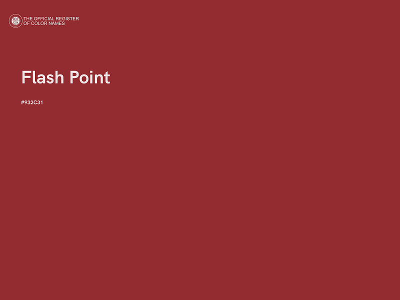#932C31 - Flash Point color image