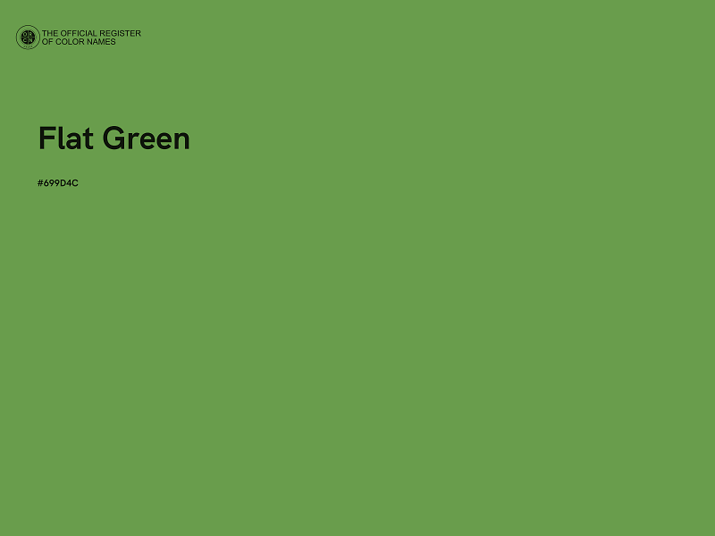 #699D4C - Flat Green color image
