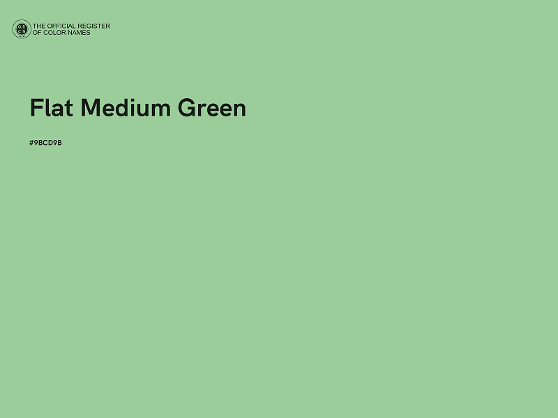 #9BCD9B - Flat Medium Green color image