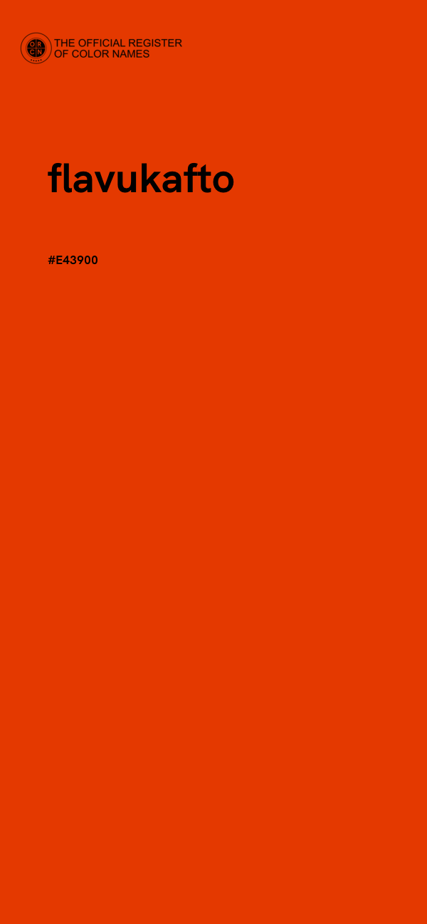 #E43900 - flavukafto color image