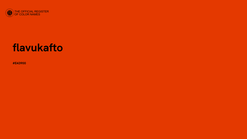 #E43900 - flavukafto color image