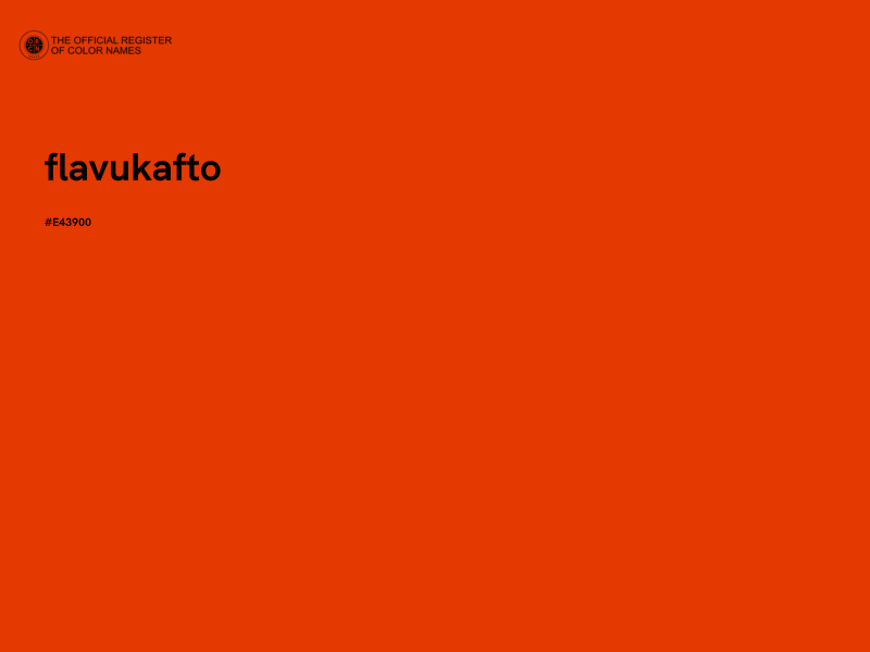 #E43900 - flavukafto color image
