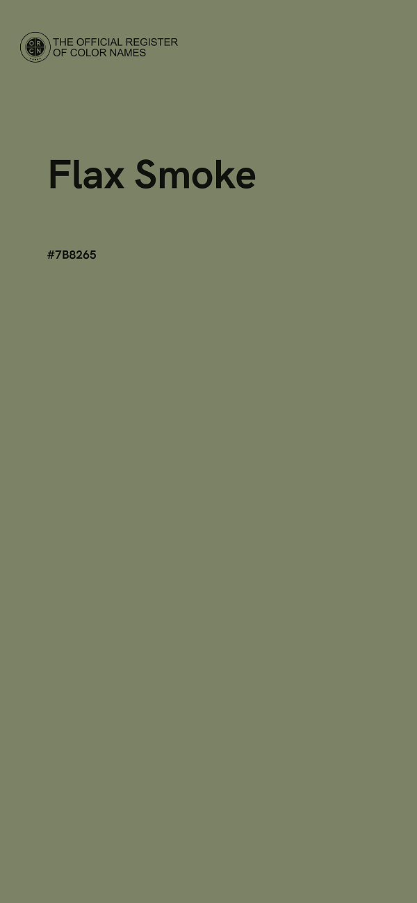 #7B8265 - Flax Smoke color image