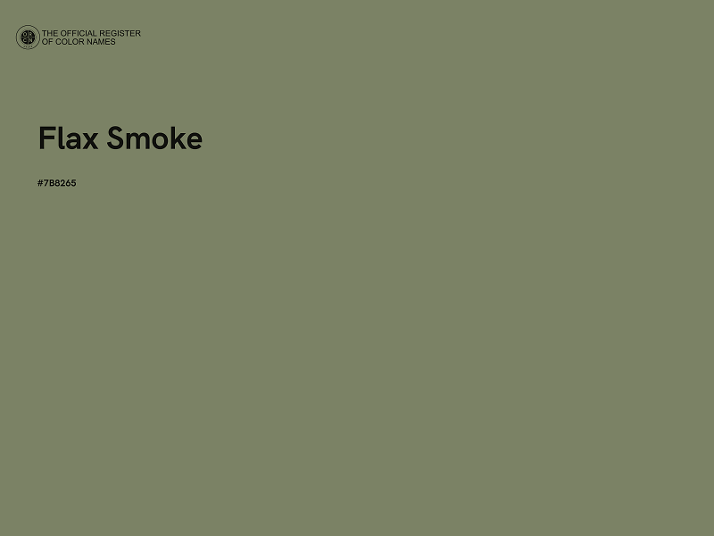 #7B8265 - Flax Smoke color image