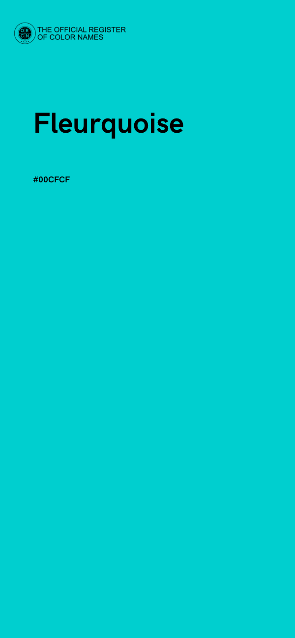 #00CFCF - Fleurquoise color image