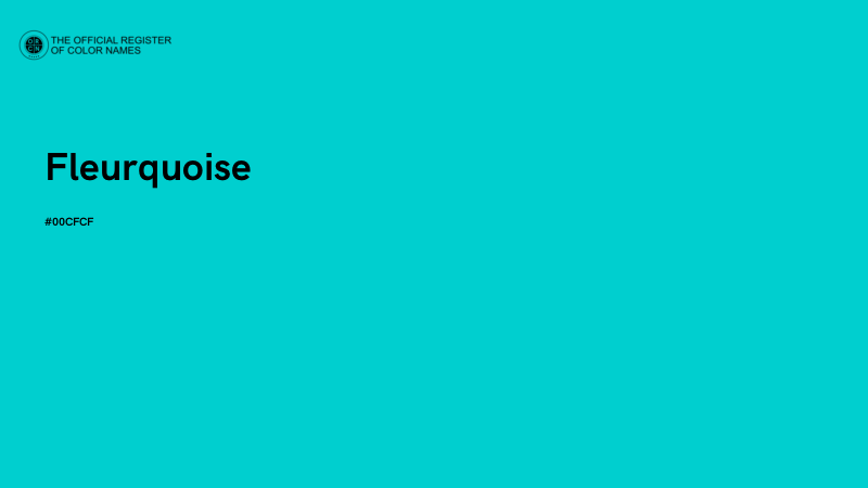 #00CFCF - Fleurquoise color image