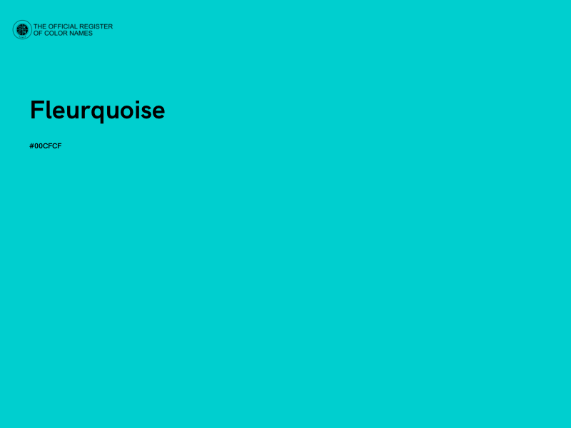 #00CFCF - Fleurquoise color image