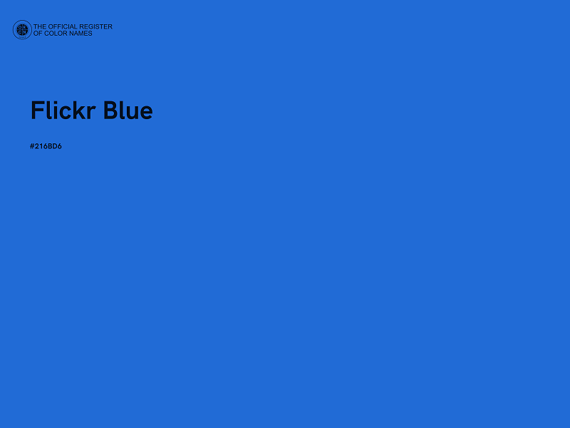 #216BD6 - Flickr Blue color image