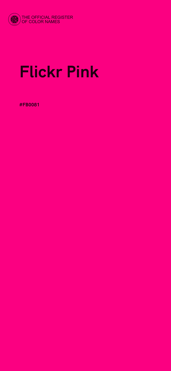 #FB0081 - Flickr Pink color image