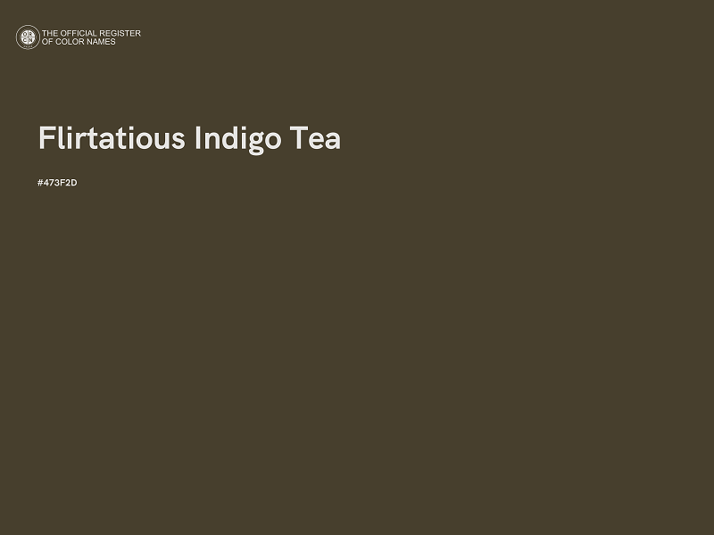 #473F2D - Flirtatious Indigo Tea color image