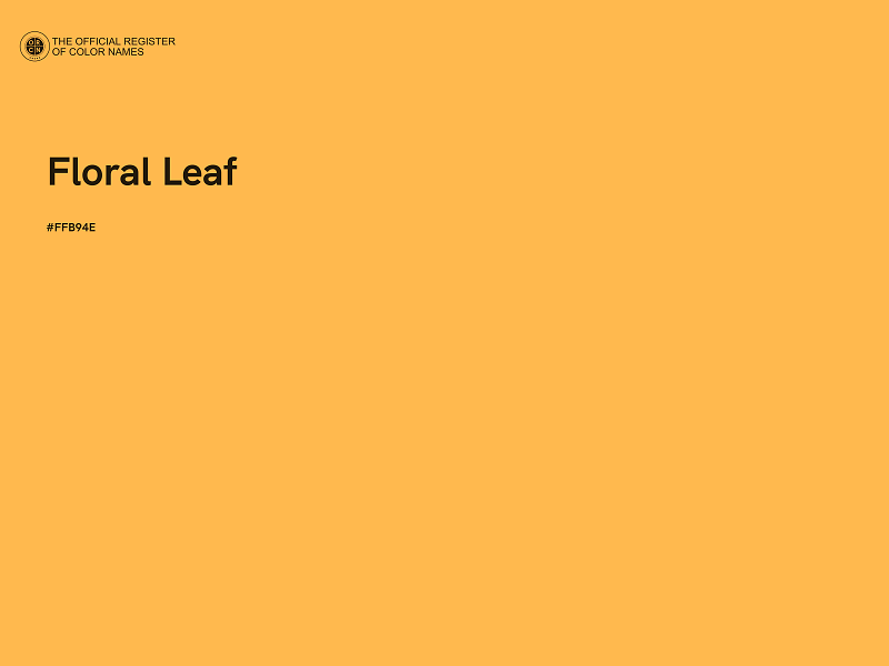 #FFB94E - Floral Leaf color image