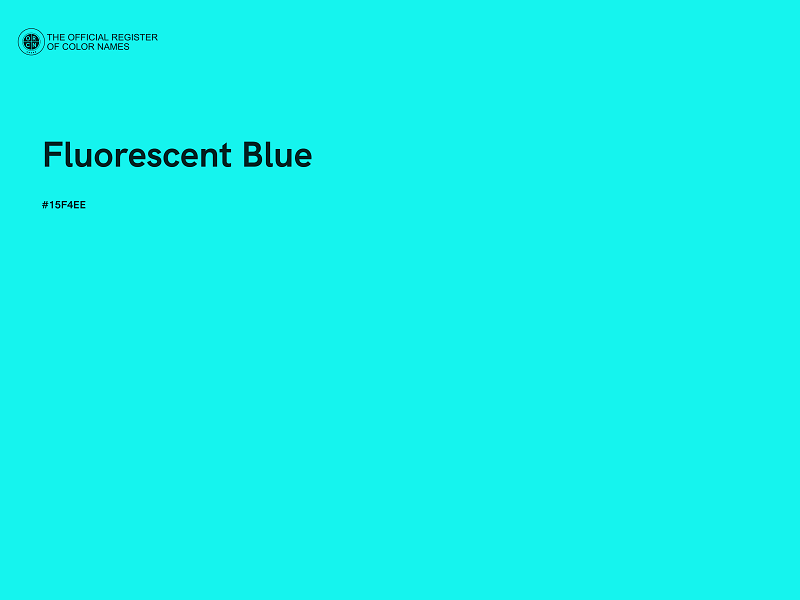 #15F4EE - Fluorescent Blue color image