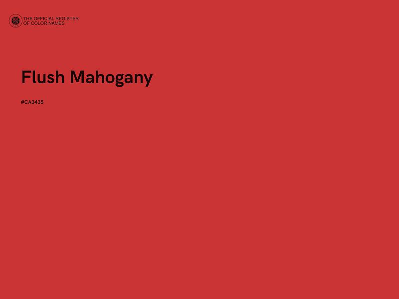 #CA3435 - Flush Mahogany color image