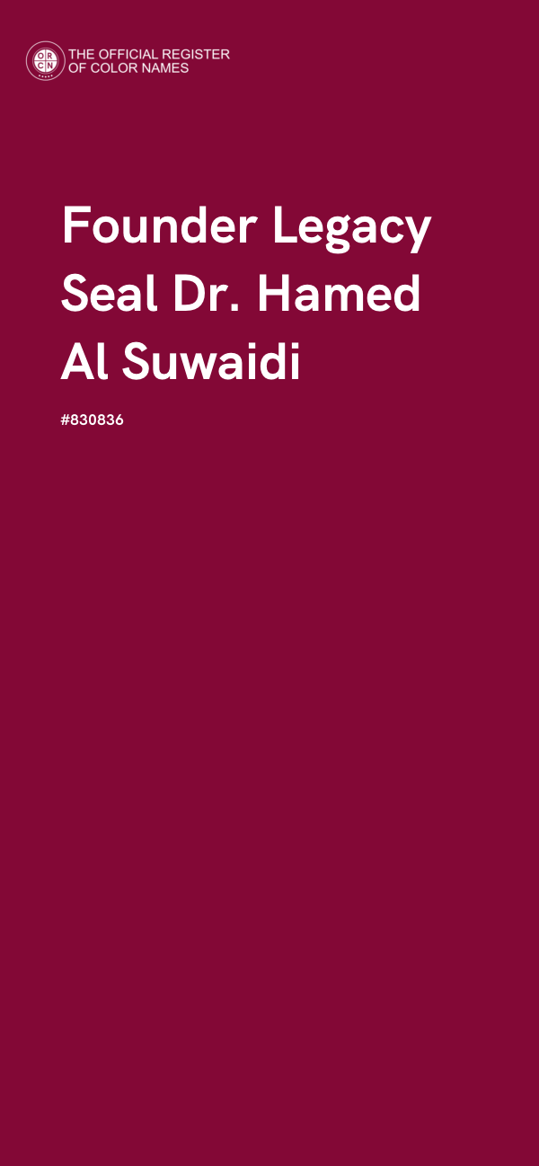 #830836 - Founder Legacy Seal Dr. Hamed Al Suwaidi color image