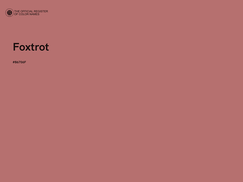 #B6706F - Foxtrot color image