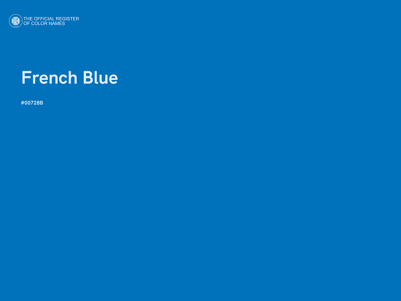 #0072BB - French Blue color image